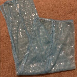 Blue Sequin Pants
